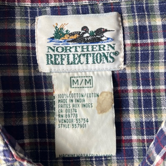 90s Northern Reflections Womens Oversized Plaid Grunge Button Up Shirt Medium - Picture 3 of 9